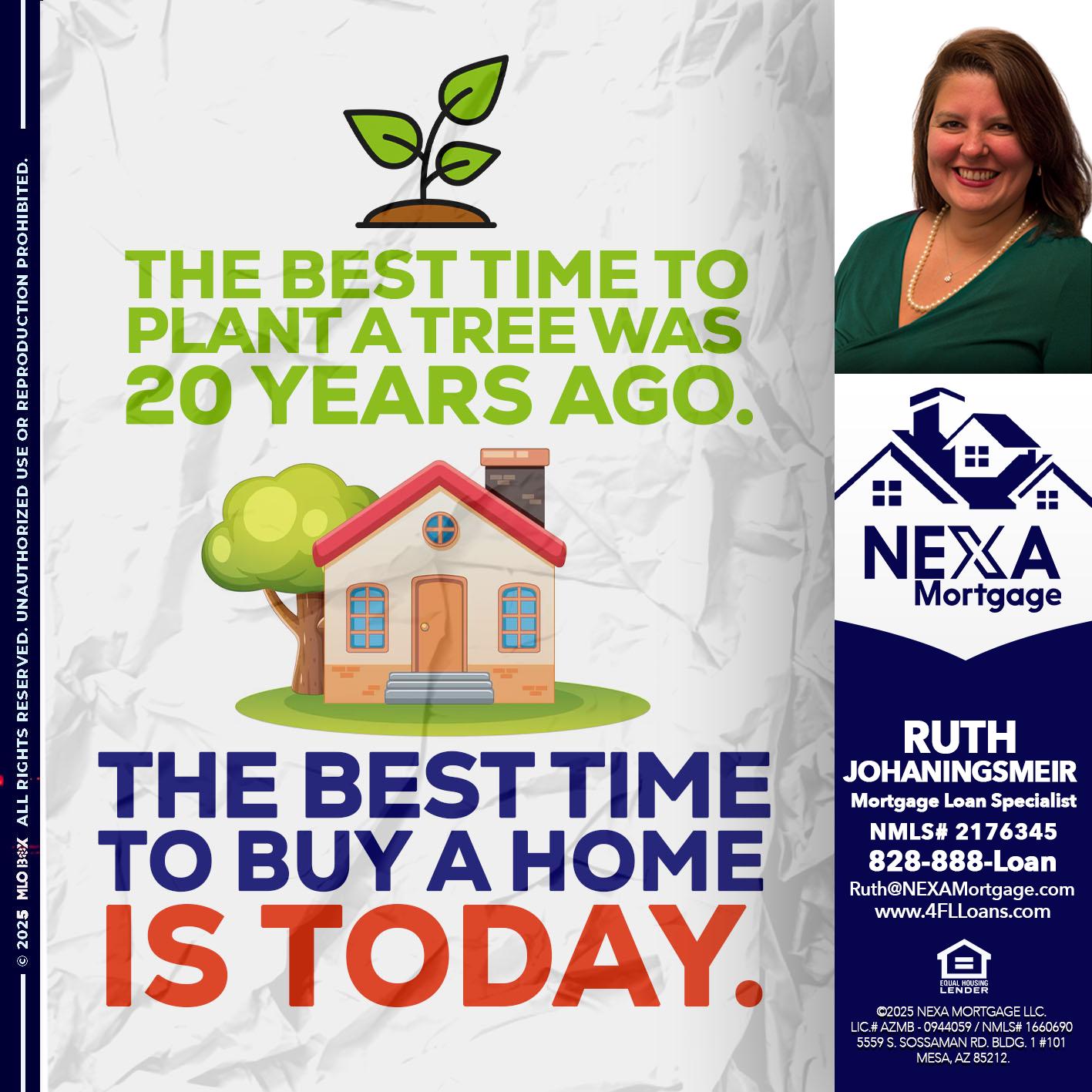 BEST TIME TO - Ruth Johaningsmeir -Mortgage Loan Originator