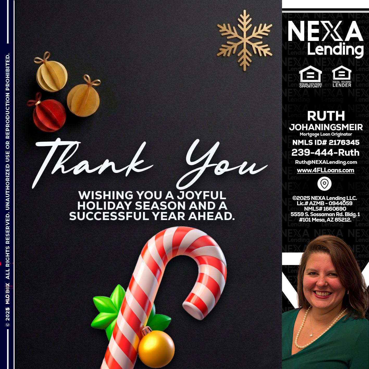 THANK YOU - Ruth Johaningsmeir -Mortgage Loan Originator