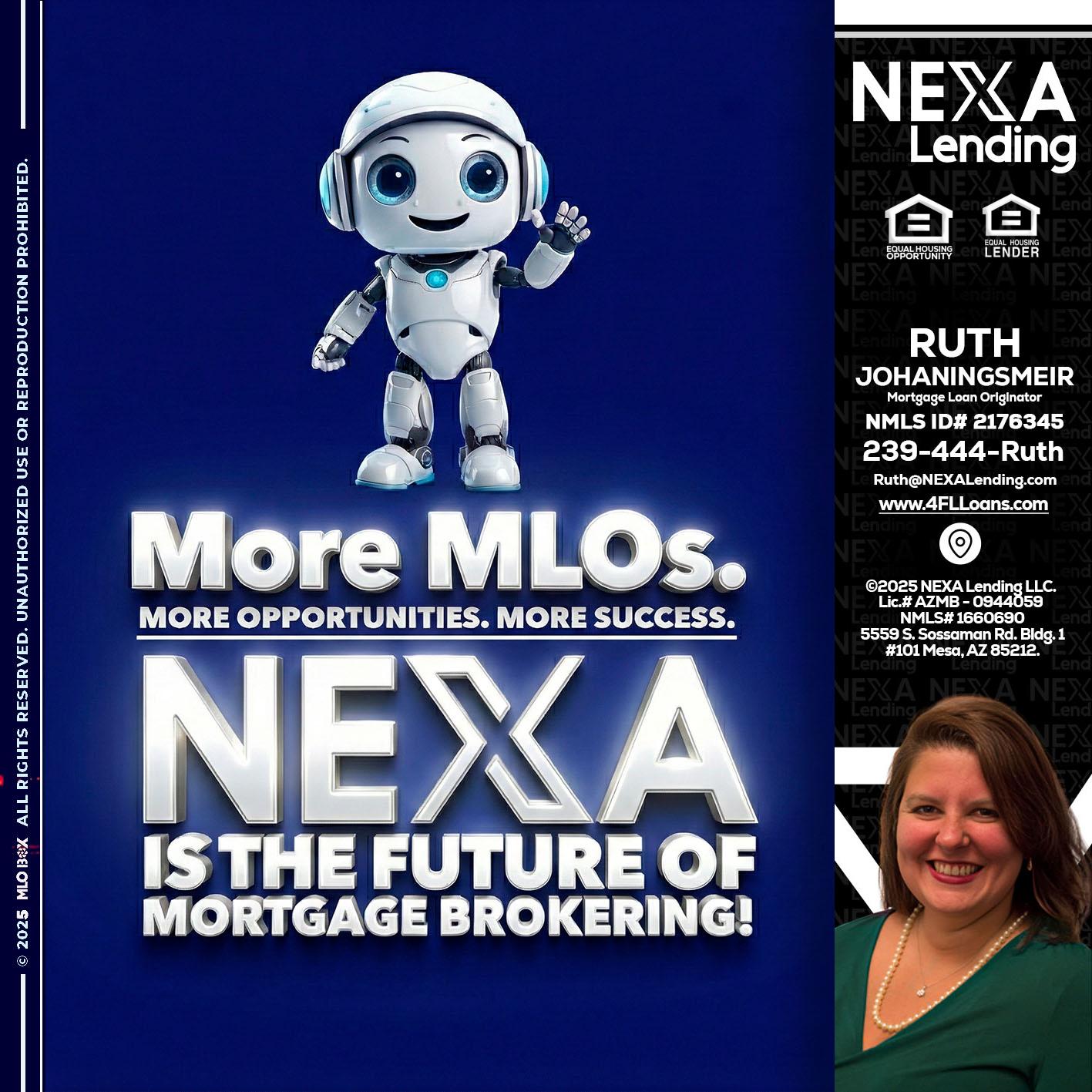 MORE MLOs - Ruth Johaningsmeir -Mortgage Loan Originator