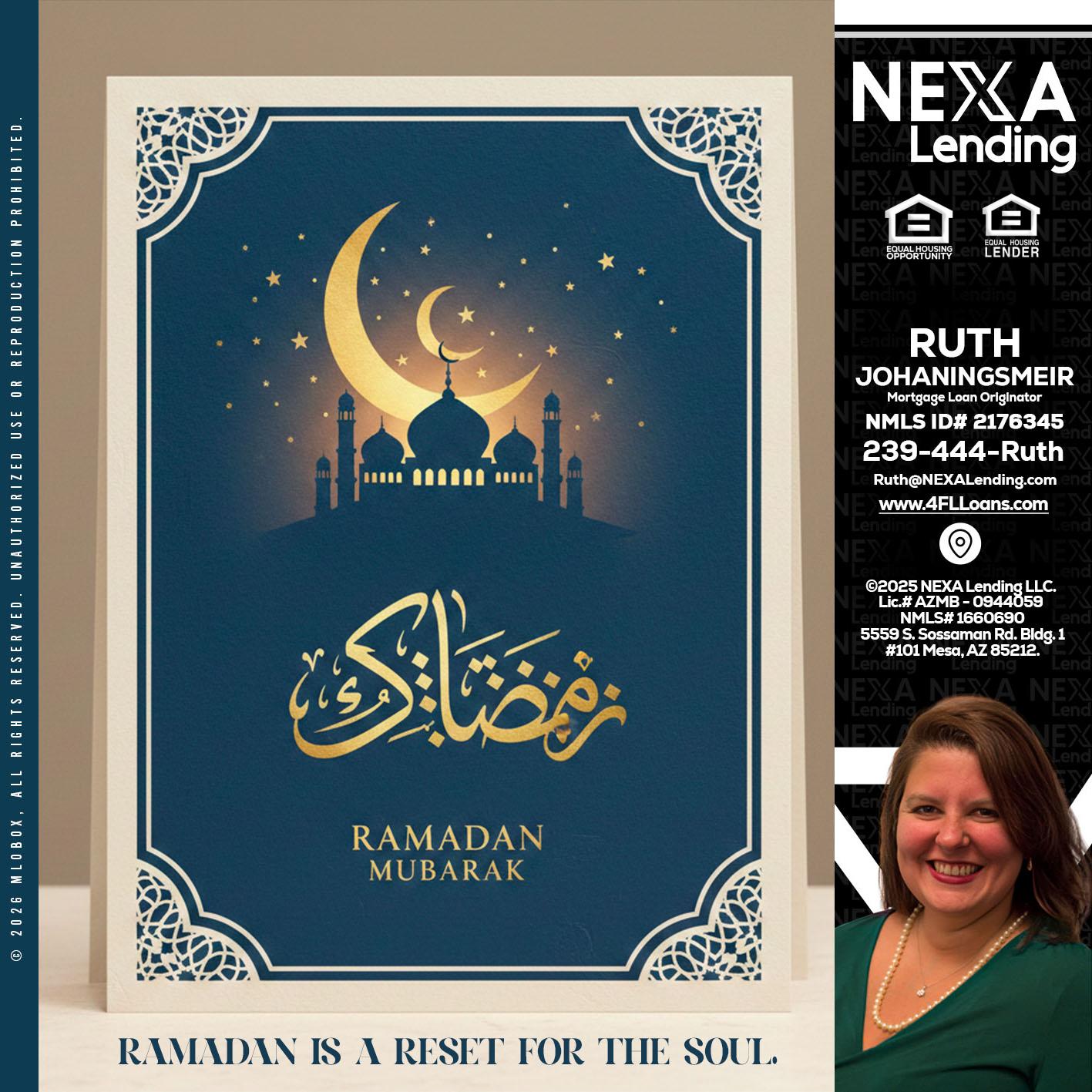 HAPPY RAMADAN - Ruth Johaningsmeir -Mortgage Loan Originator