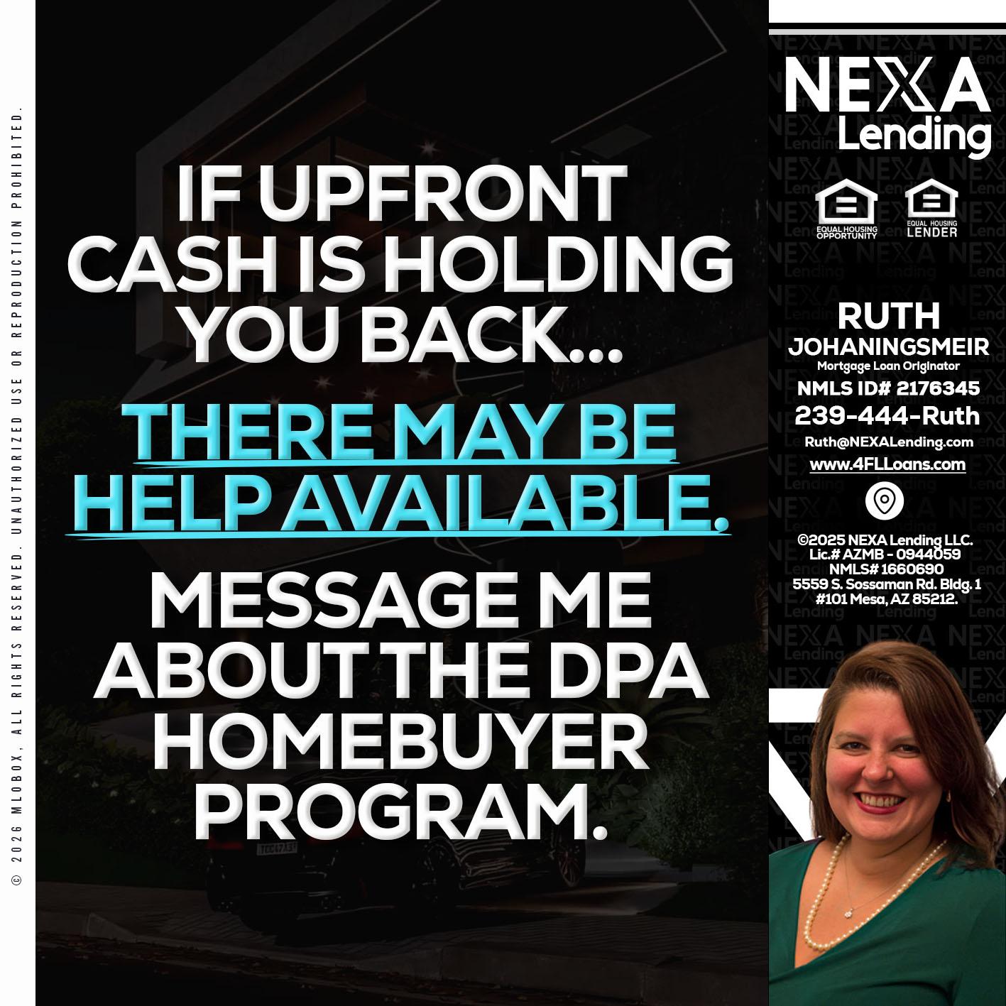 IF UPFRONT - Ruth Johaningsmeir -Mortgage Loan Originator