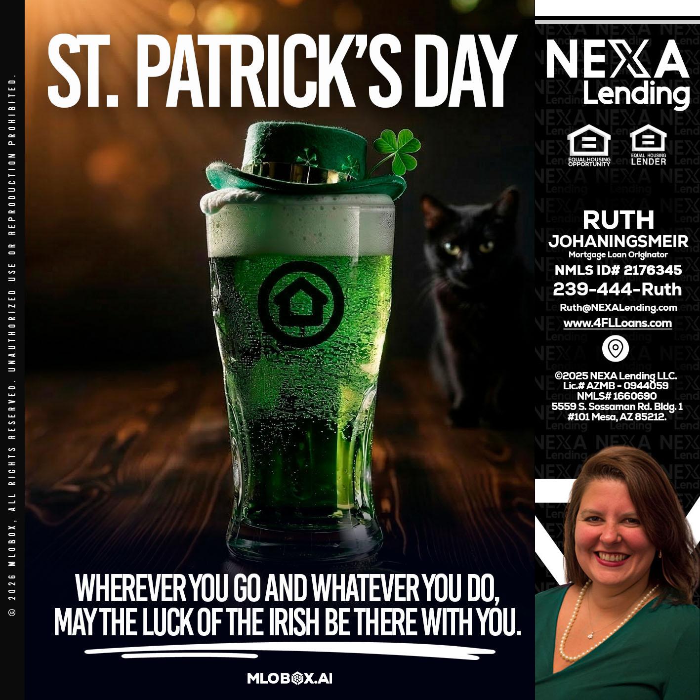 st. Patricks day - Ruth Johaningsmeir -Mortgage Loan Originator