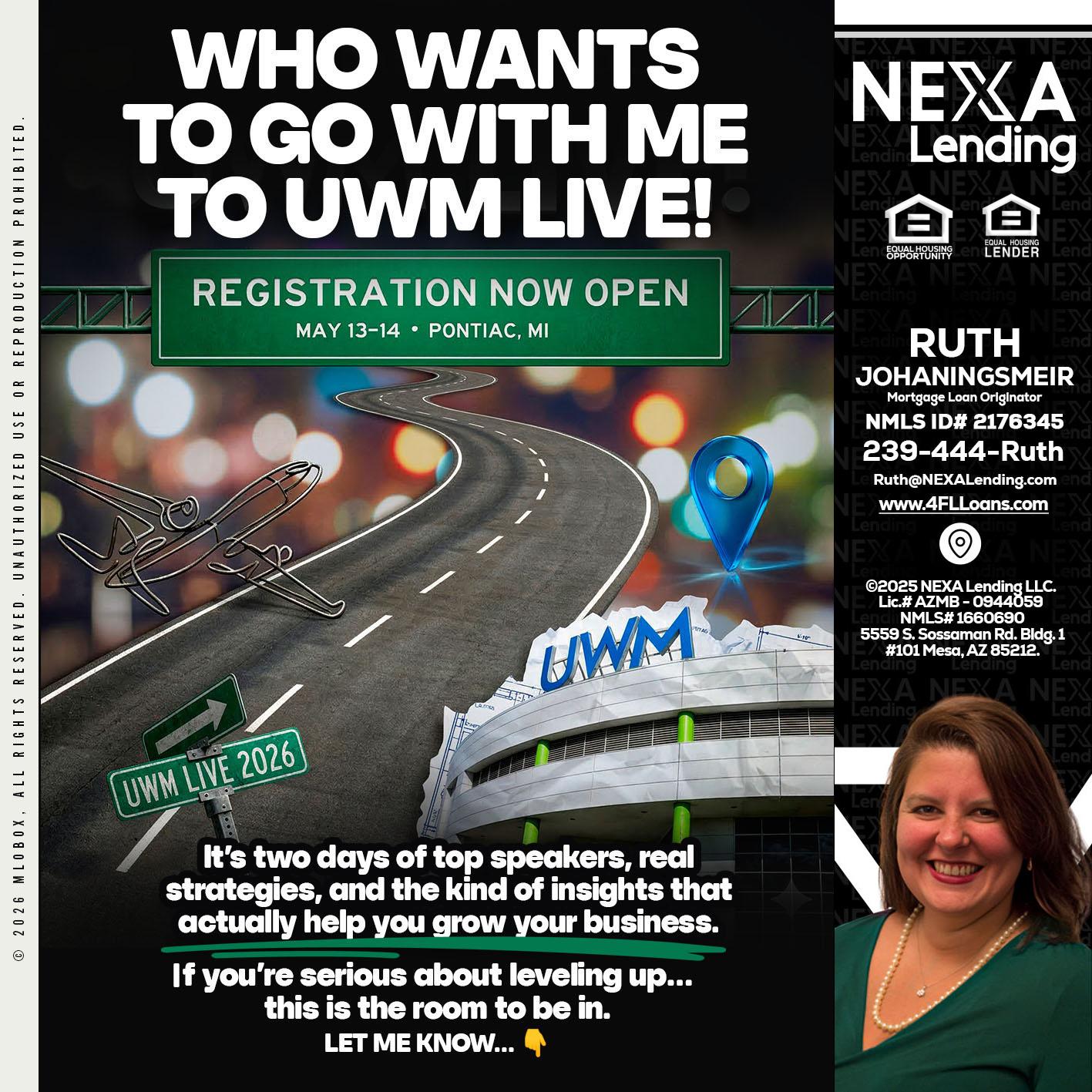 WHO WANTS - Ruth Johaningsmeir -Mortgage Loan Originator