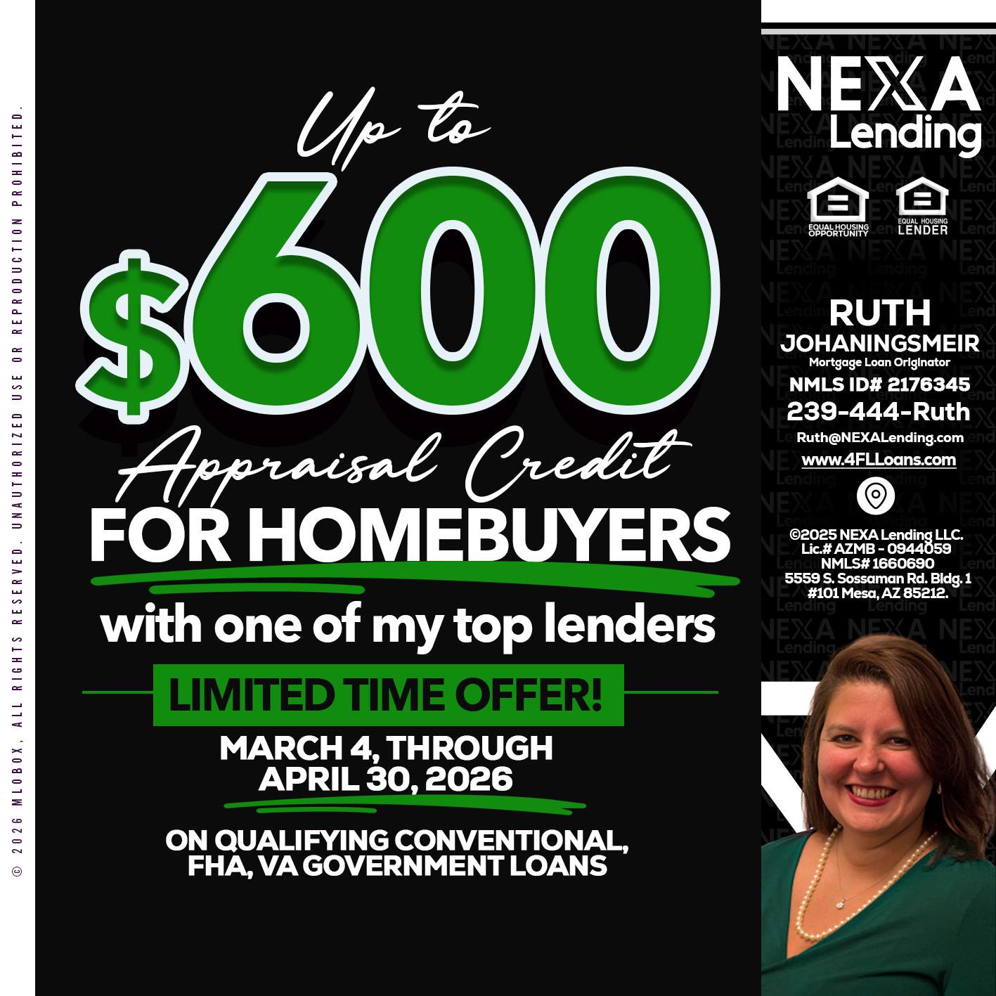 UP TO 600 - Ruth Johaningsmeir -Mortgage Loan Originator