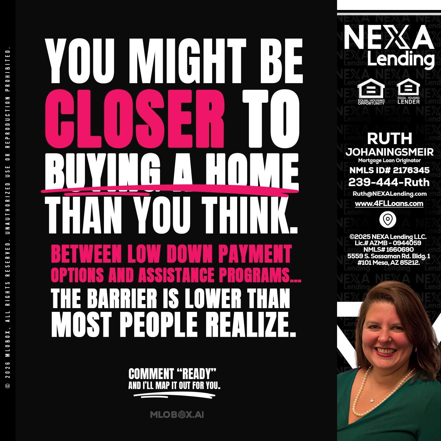 YOU MIGHT BE - Ruth Johaningsmeir -Mortgage Loan Originator