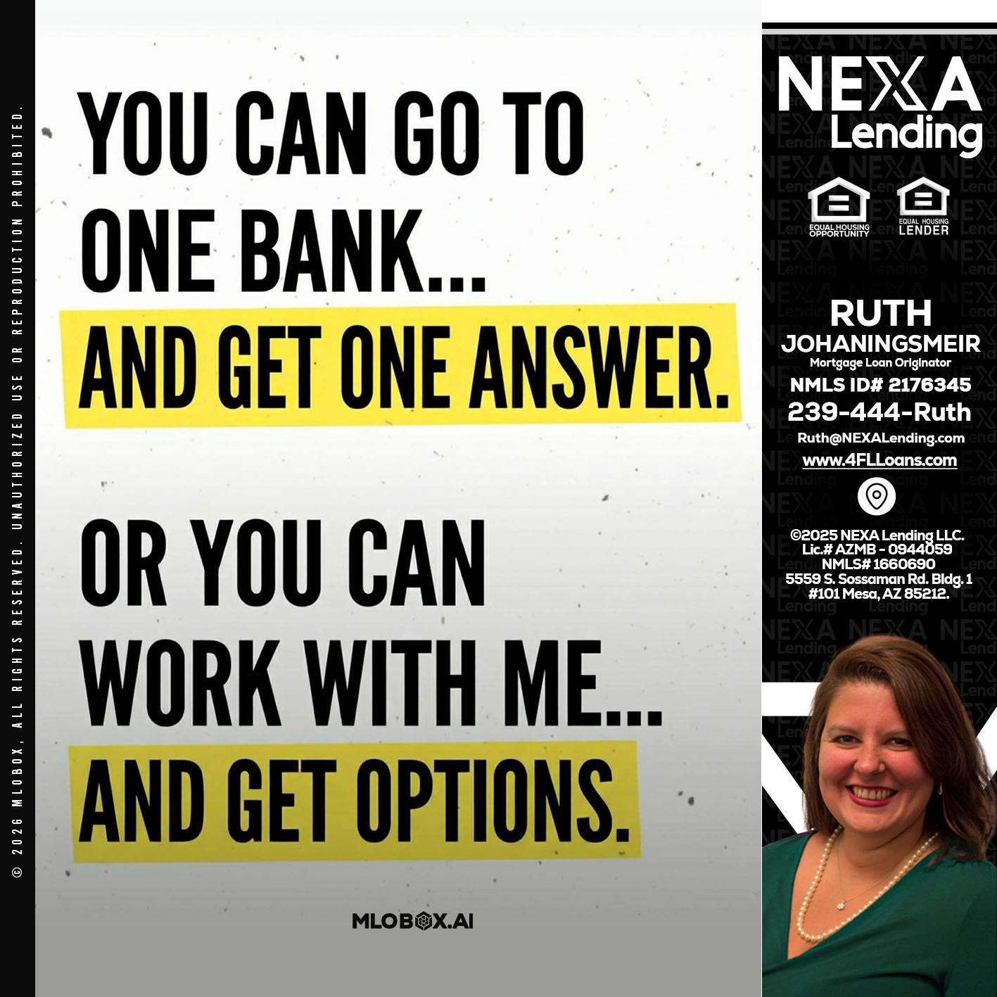 YOU CAN GO TO - Ruth Johaningsmeir -Mortgage Loan Originator